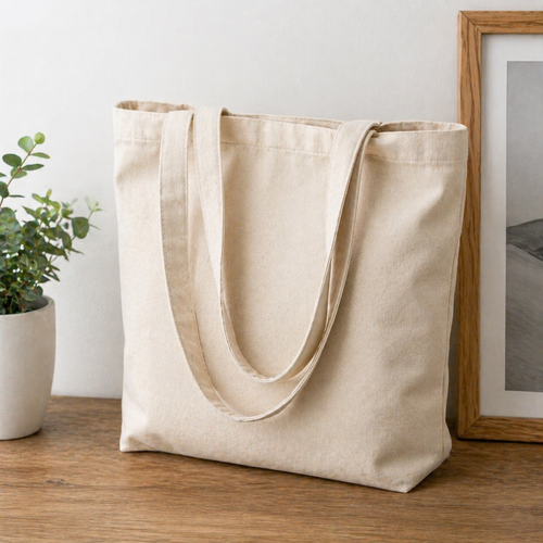 Minimalist Canvas Tote Bag – Reusable Everyday Carry Bag