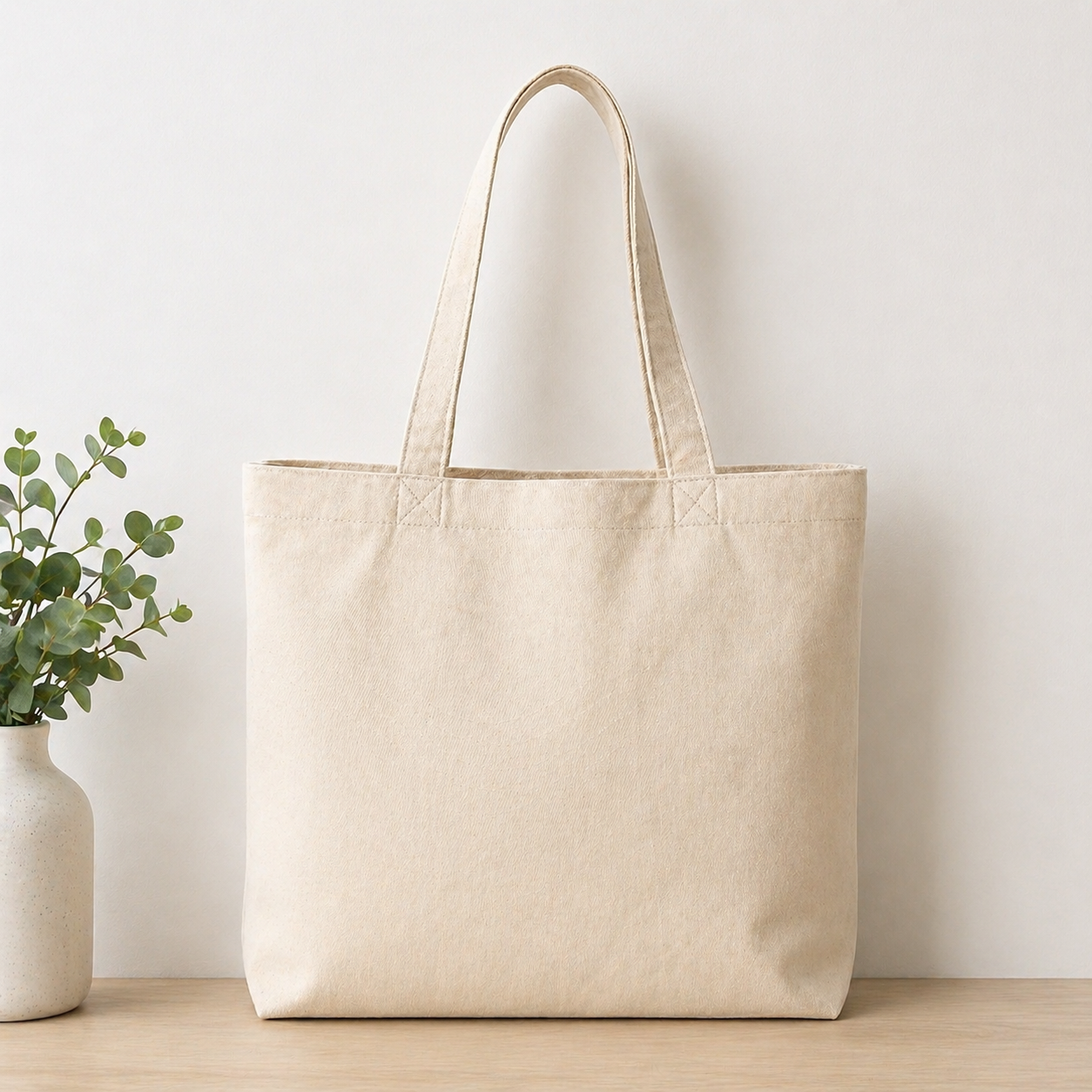 Minimalist Canvas Tote Bag – Reusable Everyday Carry Bag